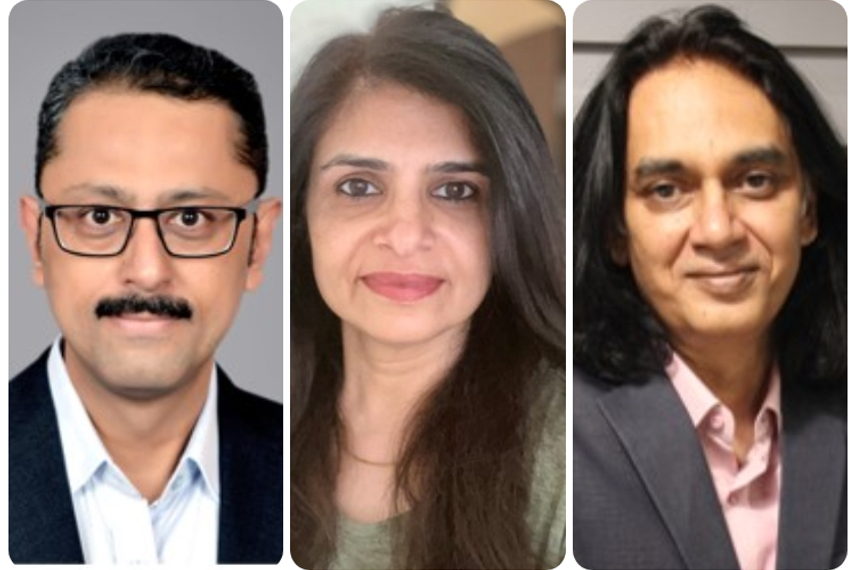 From left: Bhautik Mithani, Jyoti Mahendru and Pinaki Bhattacharya