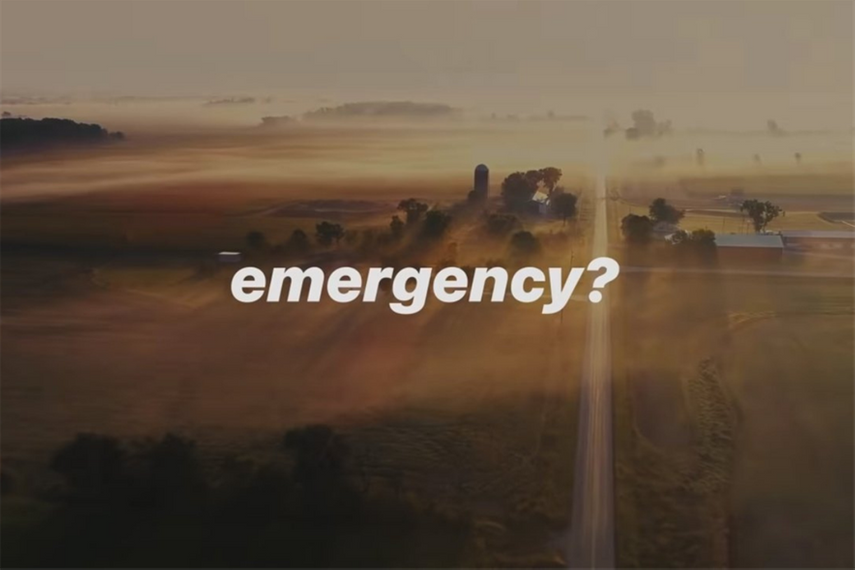 The ad uses audio from three emergency phone calls to highlight how the Apple Watch Series 7 with LTE can save lives
