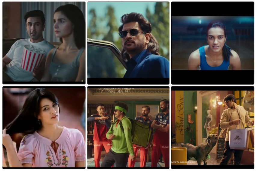 Celebrity influencers offer a 'face value' advantage that many other influencer-led campaigns lack. | Stills from a few prominent celebrity ad campaigns.
