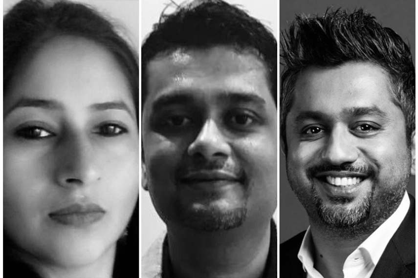 From left: Bharati Joshi, Kunal Danda and Vinish Mathews