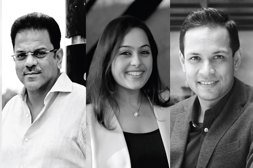 From left: Rohit Ohri, Chandni Shah and Rohan Mehta