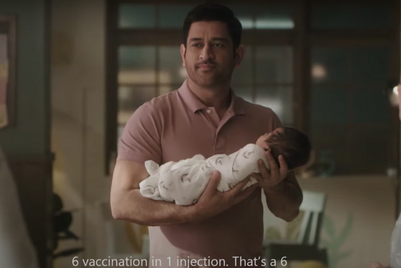 MS Dhoni scores a vaccination sixer through GSK