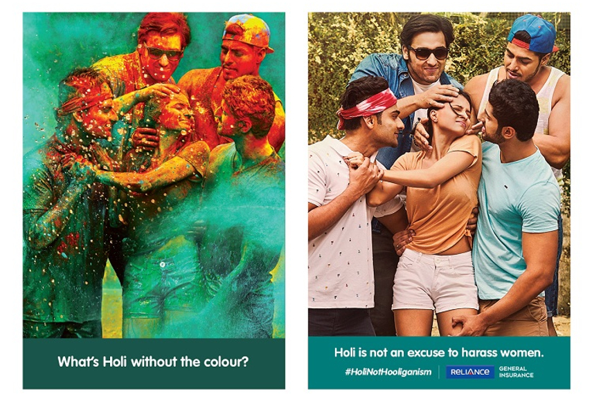 Reliance General Insurance bats for a safer Holi for women, free of hooliganism