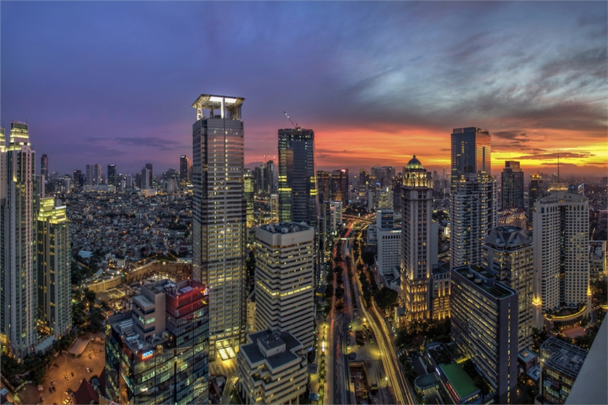 Indonesia's capital, Jakarta, where Dentsu Indonesia is headquartered.