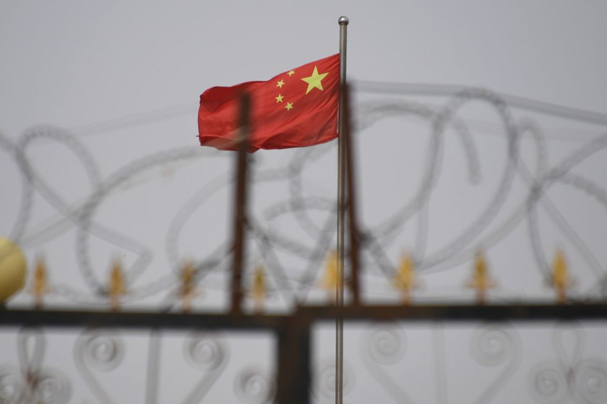 A photo taken from a housing compound in Yangisar, south of Kashgar, in China's western Xinjiang region. (Getty Images)