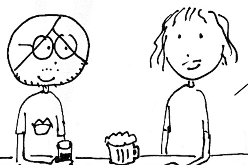 The producer is in conversation with a creative