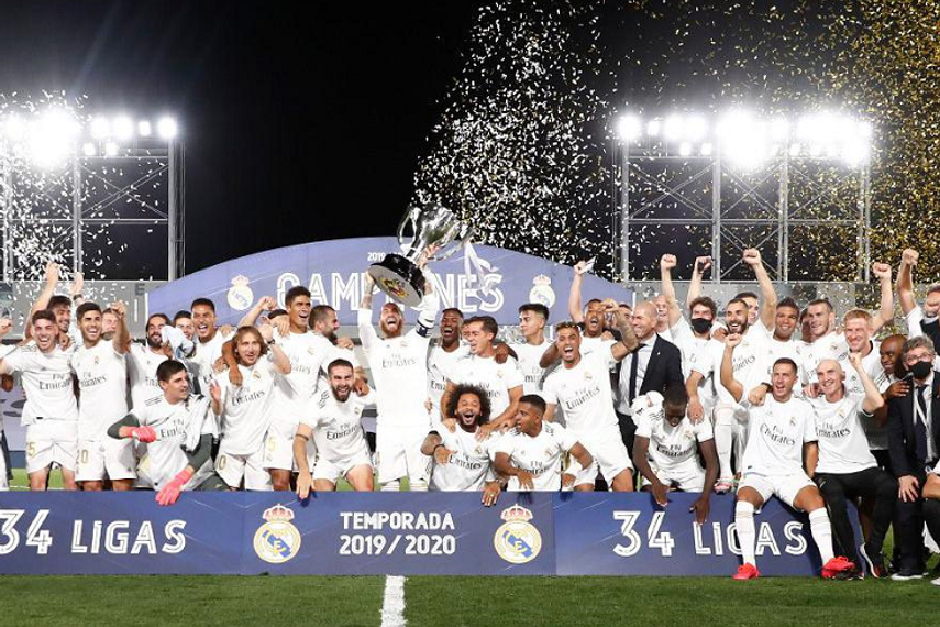 Despite winning their 34th La Liga title, Real Madrid's brand value fell by 14%