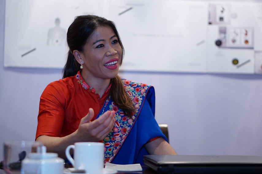 After singing 'What's up' on stage, Mary Kom sings 'Just an illusion', talks about brands and advertising and more...