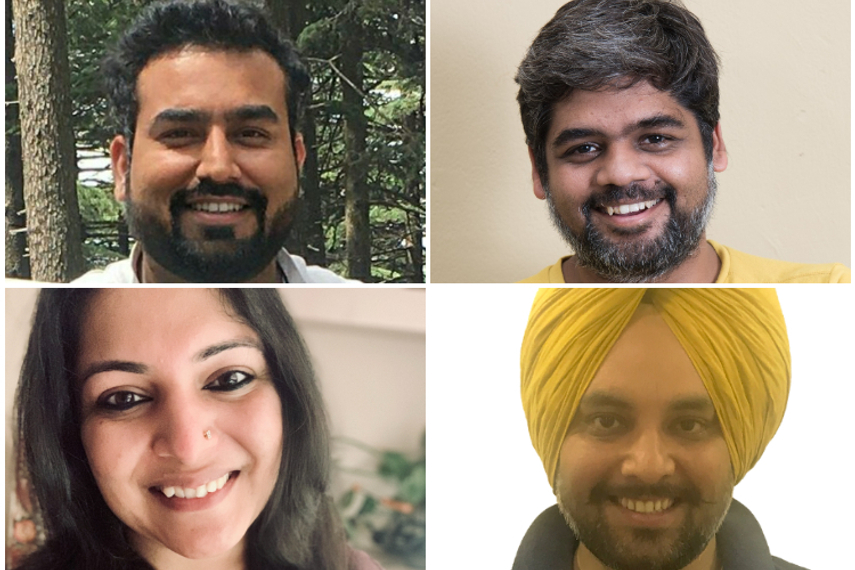 Clockwise from top left: Sunil Singh, Nisheeth Srivastava, Sarabjit Singh and Saumya Baijal