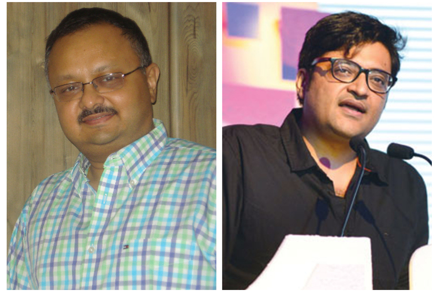 Partho Dasgupta (left) and Arnab Goswami
