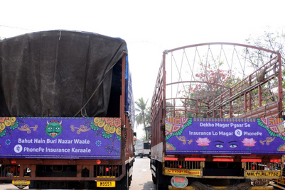 PhonePe paints truck tailgates with witty idioms