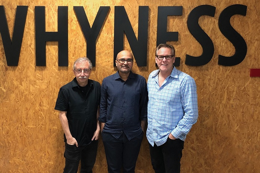 From left - Tony Gulisano (One Club), Ravi Deshpande (Whyness) and Kevin Swanepoel (One Club)