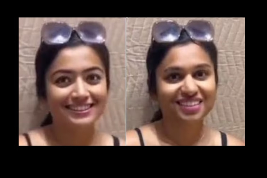 Rashmika Mandanna (Left); Zara Patel (Right) in screen grabs from the videos