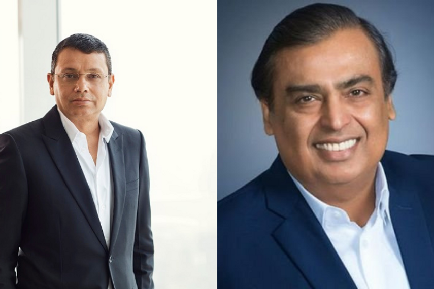 Uday Shankar (left) and Mukesh Ambani