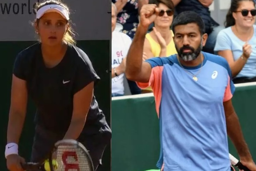 Sania Mirza and Rohan Bopanna in action at the French Open. Picture courtesy: https://thebridge.in/