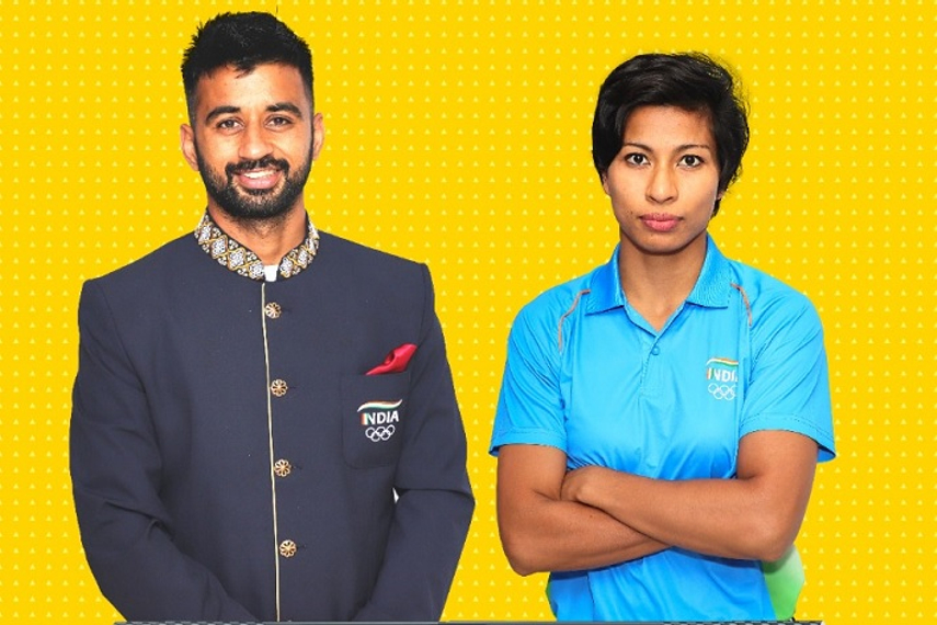 Manpreet Singha and Lovlina Borgohain