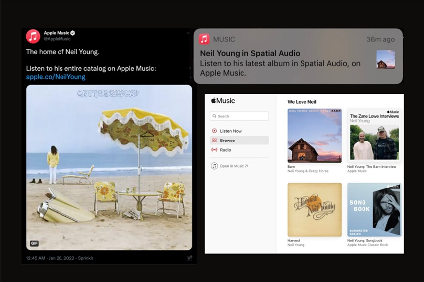 Apple Music: positioning itself as 'the home of Neil Young'