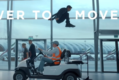 Van Heusen uses Parkour artist Chase Armitage to come out flying