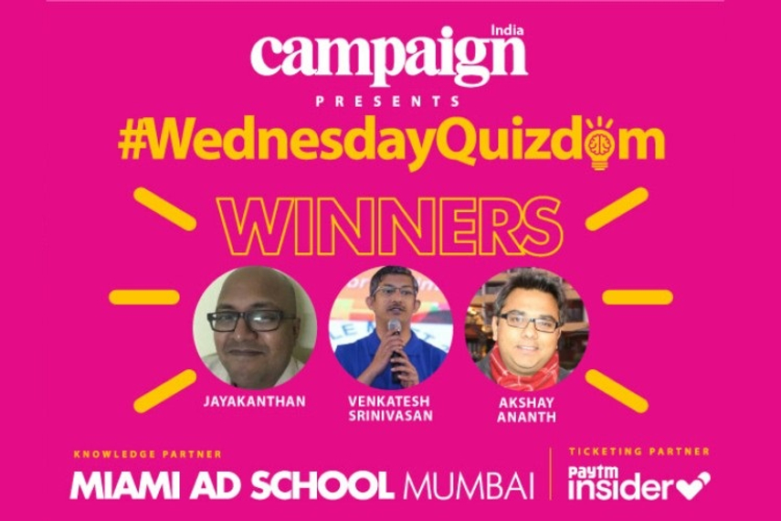 Jayakanthan R wins second edition of Campaign's #WednesdayQuizdom
