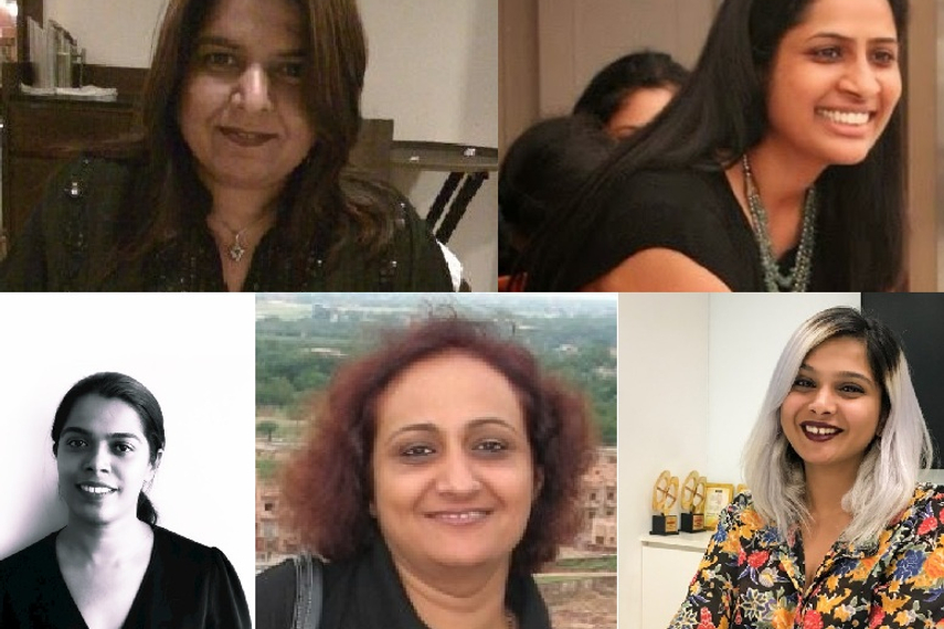 (Clockwise from top left) Anita Kotwani, Valerie Pinto, Eshwari Pandit, Anita Nayyar and Sindhu Janardhan