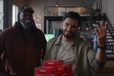 Ranveer Singh and Chris Gayle learn that cheering for India trumps Zomato's pronunciation