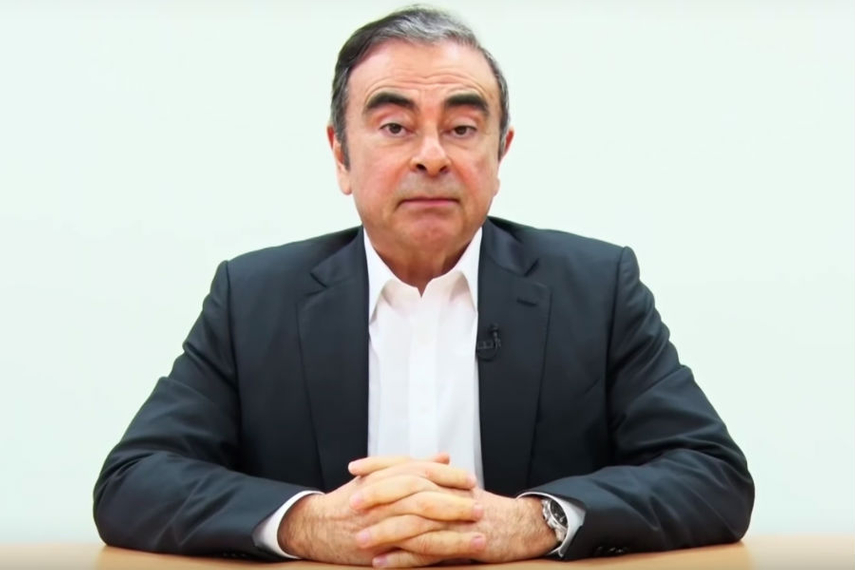 公開されたカルロス・ゴーン氏の映像から。自身の日産への貢献を繰り返し説き、同社のリーダーシップを批判した