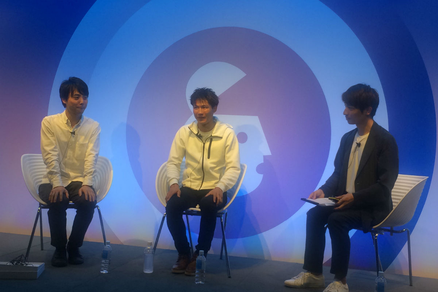 (左より)富士通マーケティング戦略本部の本多達也氏、スノーボーダーの成田緑夢氏、TBWA HAKUHODOの浅井雅也氏