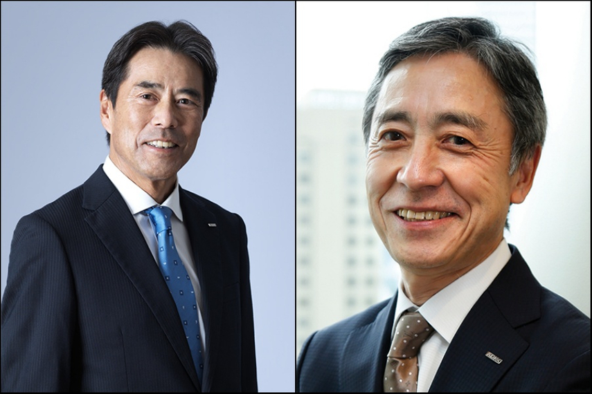 ADKの代表取締役社長に就任した大山俊哉氏(左)と、植野伸一氏