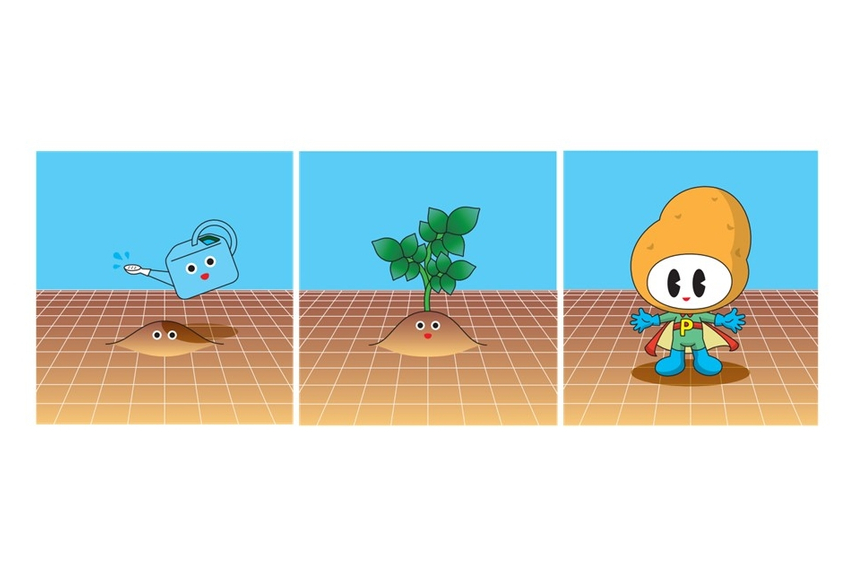 登録のたびにポテトNFTが成長していく