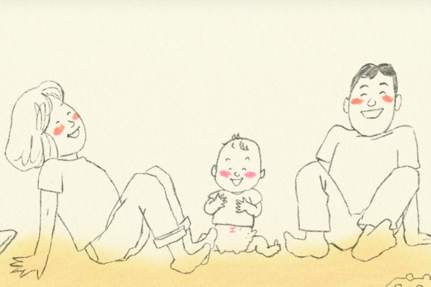 男性だって、ベビー用品や日用品を買う。当たり前のことだ。(画像:花王)