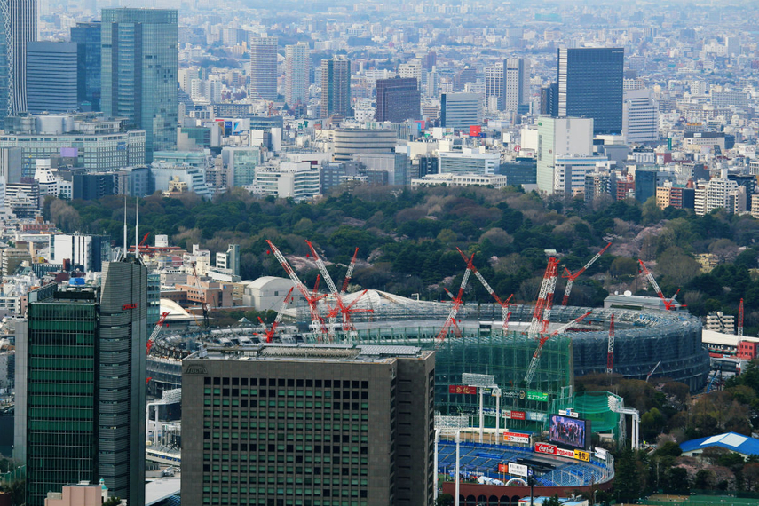 東京・新国立競技場の建設現場 (写真提供:Shutterstock)