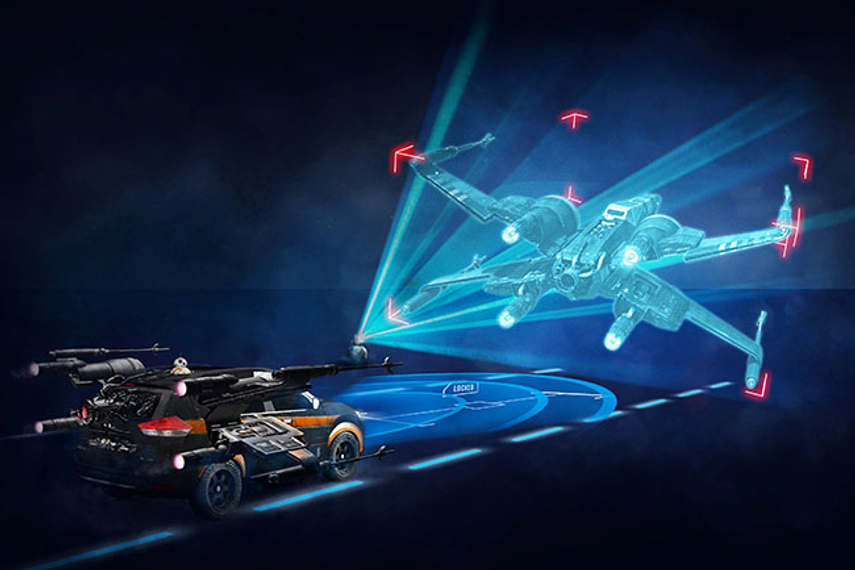 スター・ウォーズのキャラクターが、日産の新技術をARで紹介