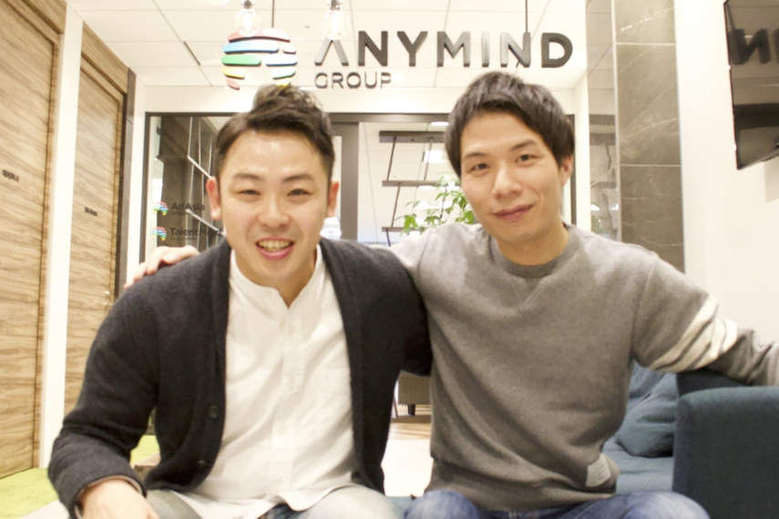 GROVE代表取締役社長の北島惇起氏(左)と、AnyMind Group共同創業者兼CEOの十河宏輔氏