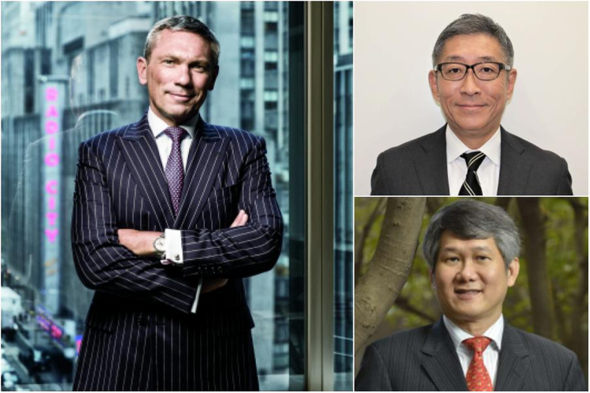 アンドリュー・ロバートソン氏(左)、永井祥裕氏(右上)、スーション・キー氏