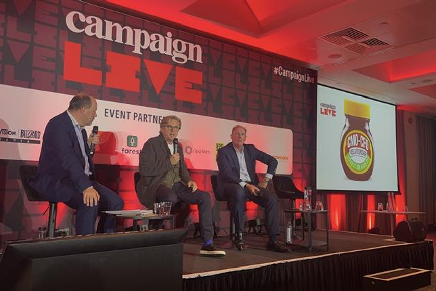 (左から)Campaign UK編集長のギデオン・スパニエ、キース・ウィード、グレアム・ピトケスリーの各氏