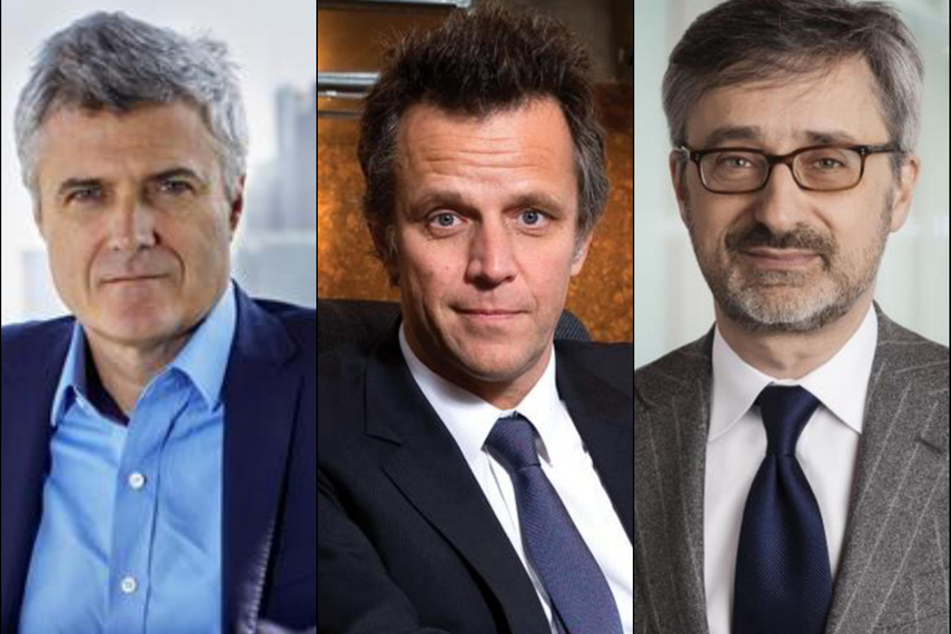 左より:WPPのマーク・リードCEO、ピュブリシスのアーサー・サドーンCEO、IPGのフィリップ・クラコフスキーCEO