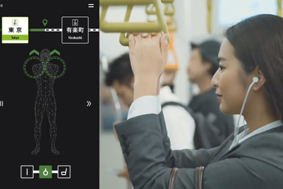 アプリが山手線車内をトレーニングジムに変える