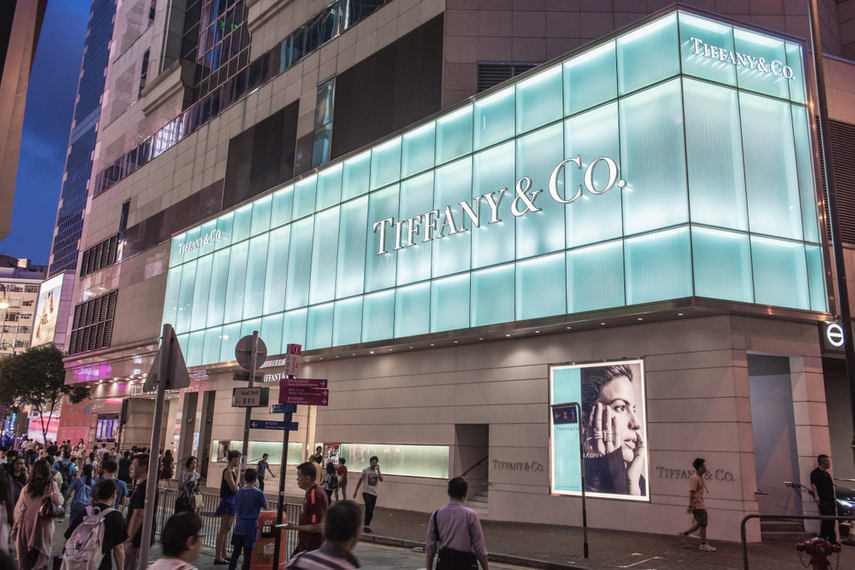 銅鑼湾(香港)にあるティファニーの店舗