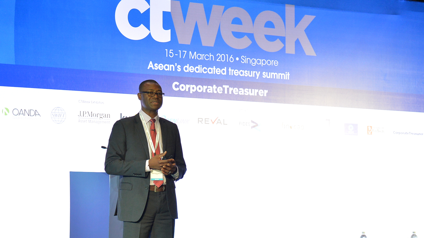 Abdou Boureima sets out how the UNDP <br /> set up its GSSC in a speech at CT Week Abdou Boureima sets out how the UNDP <br /> set up its GSSC in a speech at CT Week