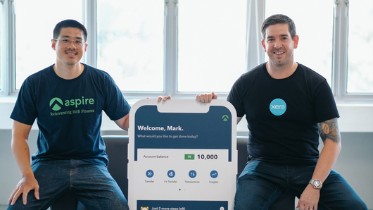 Joel Leong, co-founder and country manager of Aspire Singapore (left), with Kevin Fitzgerald, managing director of Xero Asia. Joel Leong, co-founder and country manager of Aspire Singapore (left), with Kevin Fitzgerald, managing director of Xero Asia.