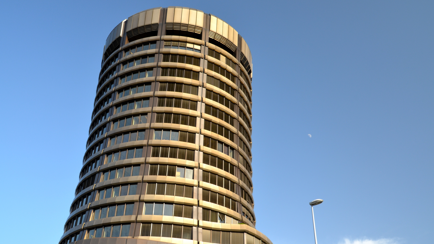 The BIS Tower building in Basel, Switzerland The BIS Tower building in Basel, Switzerland