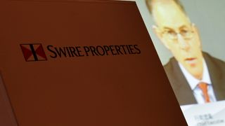 Martin Cubbon speaks at the launch of Swire Properties' IPO Martin Cubbon speaks at the launch of Swire Properties' IPO