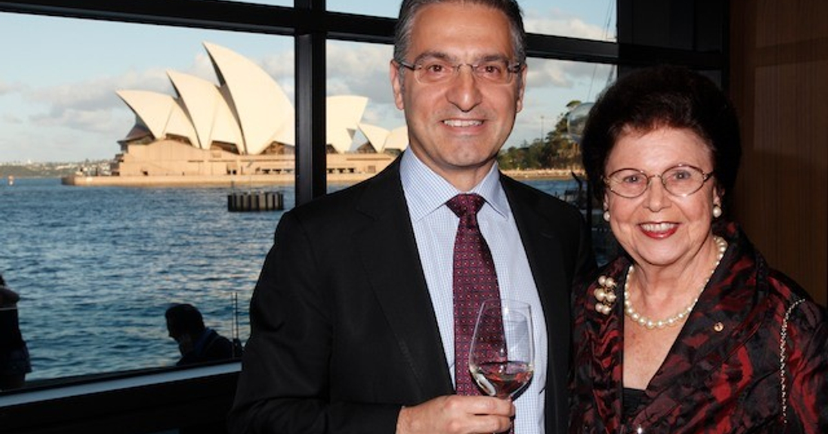 Spiro Pappas from National Australia Bank with Imelda Roche | Awards ...